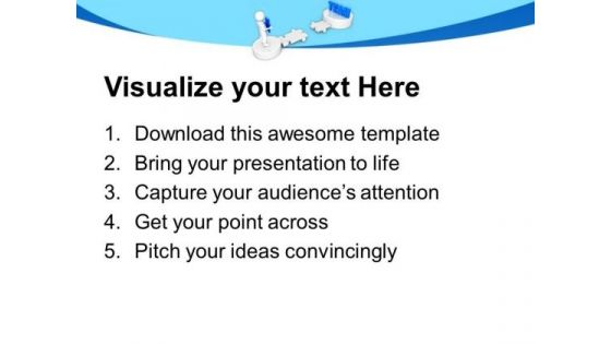 3d Man Path To Team PowerPoint Templates Ppt Backgrounds For Slides 0213