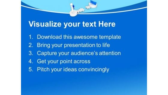 3d Man Path To Team PowerPoint Templates Ppt Backgrounds For Slides 0213