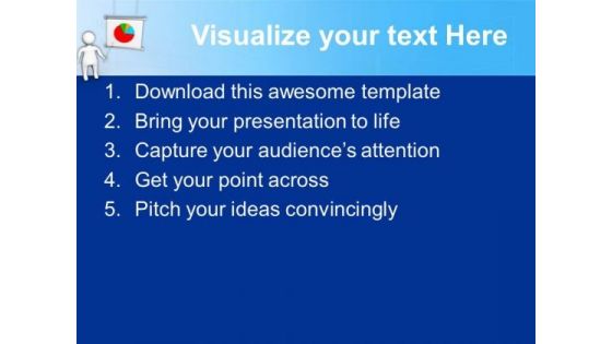 3d Man Presenting Business Chart Sales PowerPoint Templates Ppt Backgrounds For Slides 0413