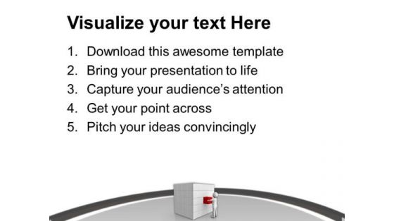 3d Man Pushing Cube In Place Solution PowerPoint Templates Ppt Backgrounds For Slides 0213