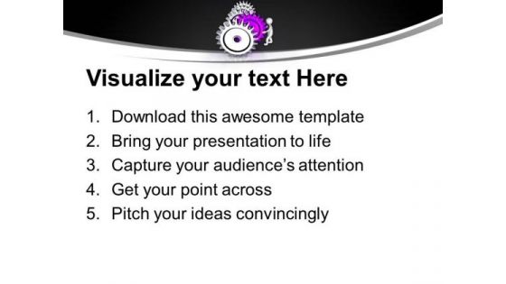 3d Man Pushing Gear Leadership PowerPoint Templates Ppt Backgrounds For Slides 0213