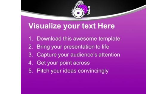 3d Man Pushing Gear Leadership PowerPoint Templates Ppt Backgrounds For Slides 0213