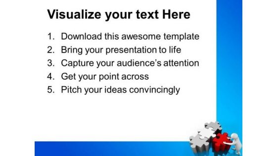 3d Man Puzzle Solution Business PowerPoint Templates And PowerPoint Themes 0912