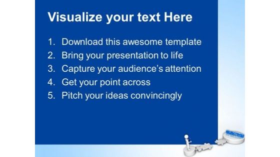3d Man Puzzle With Objectives Business PowerPoint Templates And PowerPoint Themes 1012
