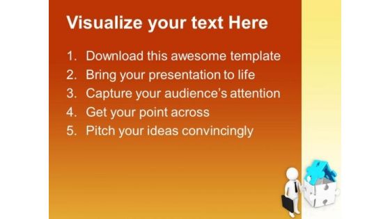3d Man Standing Near To House PowerPoint Templates Ppt Backgrounds For Slides 0713
