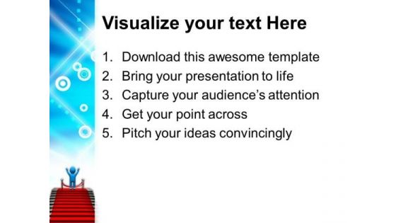 3d Man Winner Concept Competition PowerPoint Templates Ppt Backgrounds For Slides 0113