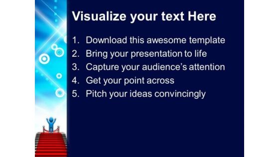 3d Man Winner Concept Competition PowerPoint Templates Ppt Backgrounds For Slides 0113