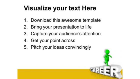 3d Man With Career PowerPoint Templates Ppt Backgrounds For Slides 0713