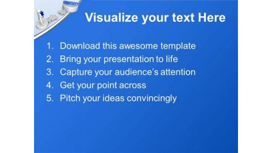 3d Man With Creativity Puzzle Business PowerPoint Templates Ppt Background For Slides 1112