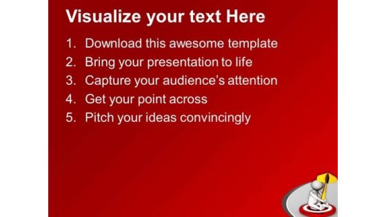 3d Man With Dart And Target PowerPoint Templates Ppt Backgrounds For Slides 0713
