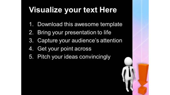 3d Man With Exclamation Mark PowerPoint Templates Ppt Backgrounds For Slides 0813