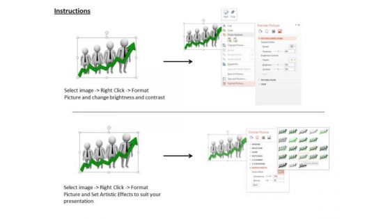 3d Man With Green Growth Arrow For Finance