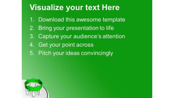 3d Man With Green Jigsaw Puzzles PowerPoint Templates Ppt Backgrounds For Slides 0413