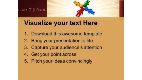 3d Man With Heads Together Teamwork PowerPoint Templates And PowerPoint Themes 0712