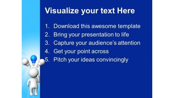 3d Man With Idea Bulb Business PowerPoint Templates And PowerPoint Themes 0812