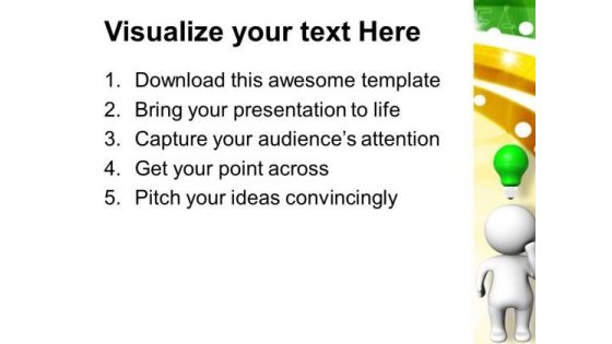 3d Man With Light Bulb PowerPoint Templates And PowerPoint Themes 1012
