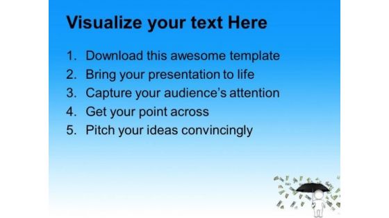 3d Man With Money Rain Business PowerPoint Templates And PowerPoint Themes 1112