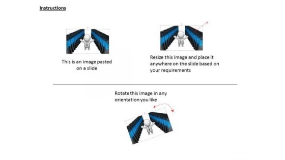 3d Man With Multiple Servers For Data Communication