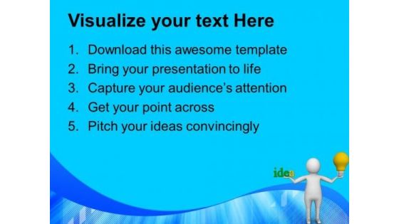 3d Man With New Idea PowerPoint Templates Ppt Backgrounds For Slides 0813