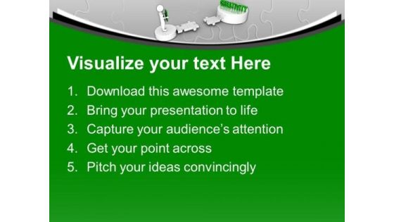3d Man With Puzzle And Word Creativity PowerPoint Templates Ppt Backgrounds For Slides 0213