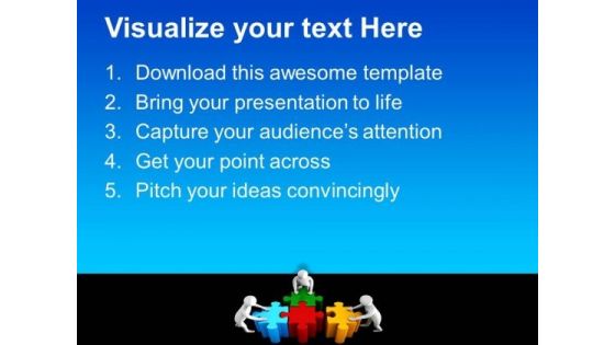 3d Man With Puzzle Jigsaw Business PowerPoint Templates And PowerPoint Themes 1112