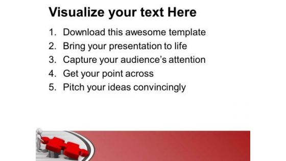 3d Man With Red Puzzle Piece PowerPoint Templates Ppt Backgrounds For Slides 0713