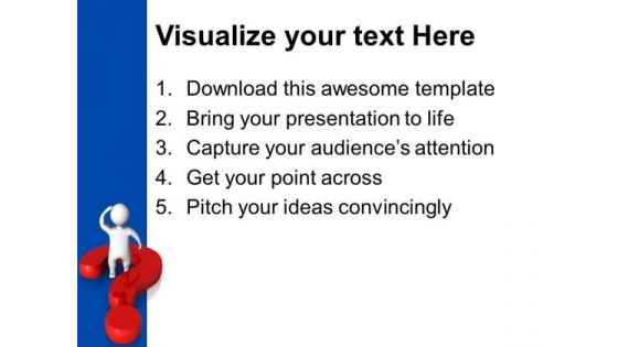 3d Man With Red Question Business PowerPoint Templates And PowerPoint Themes 1112