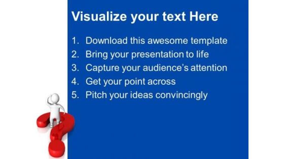 3d Man With Red Question Business PowerPoint Templates And PowerPoint Themes 1112