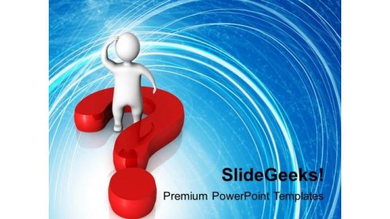 3d Man With Red Question Business PowerPoint Templates And PowerPoint Themes 1112