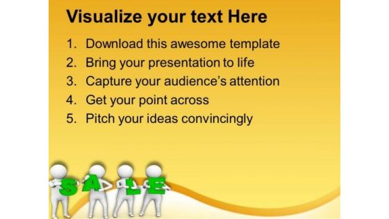 3d Man With Sale Text PowerPoint Templates Ppt Backgrounds For Slides 0813