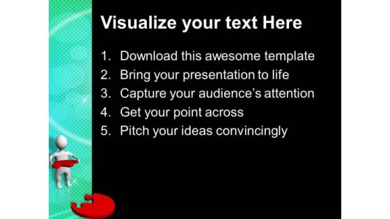 3d Man With Solution Puzzle Jigsaw PowerPoint Templates And PowerPoint Themes 1012