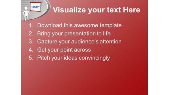3d Man With Target PowerPoint Templates Ppt Backgrounds For Slides 0413