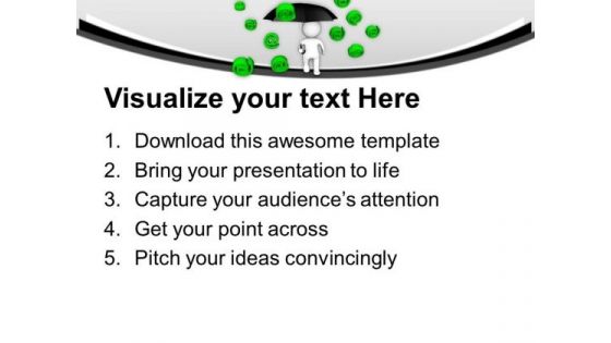 3d Man With Umbrella To Show Technology PowerPoint Templates Ppt Backgrounds For Slides 0413