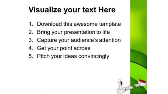 3d Man With Way To Success PowerPoint Templates Ppt Backgrounds For Slides 0213