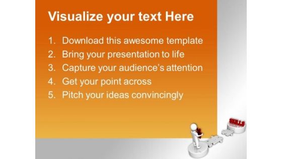 3d Men And Puzzle With Word Skills Business PowerPoint Templates Ppt Backgrounds For Slides 1112