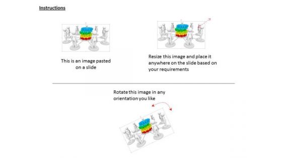 3d Men Around Colorful Gears PowerPoint Templates