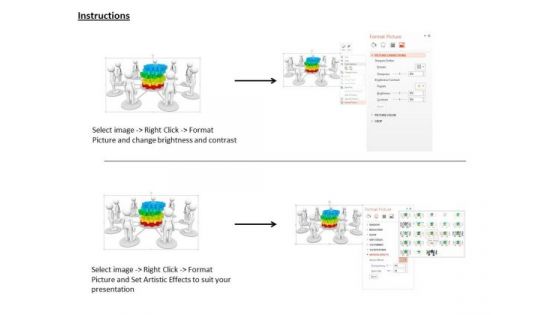 3d Men Around Colorful Gears PowerPoint Templates
