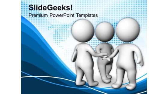 3d Men Hand On Hand Illustration PowerPoint Templates Ppt Backgrounds For Slides 0713