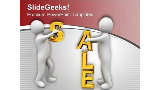 3d Men Holding The Word Sale PowerPoint Templates Ppt Backgrounds For Slides 0713