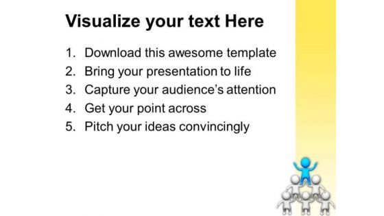 3d Men In Pyramid Teamwork PowerPoint Templates Ppt Backgrounds For Slides 0713