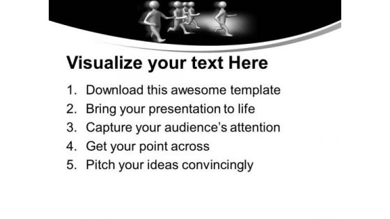 3d Men Running Competition PowerPoint Templates Ppt Backgrounds For Slides 0113
