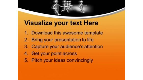 3d Men Running Competition PowerPoint Templates Ppt Backgrounds For Slides 0113