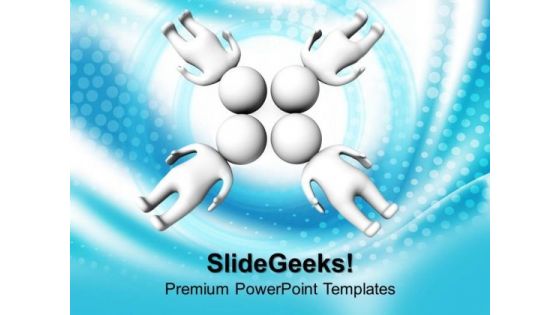 3d Men With Joining Heads PowerPoint Templates And PowerPoint Themes 0912