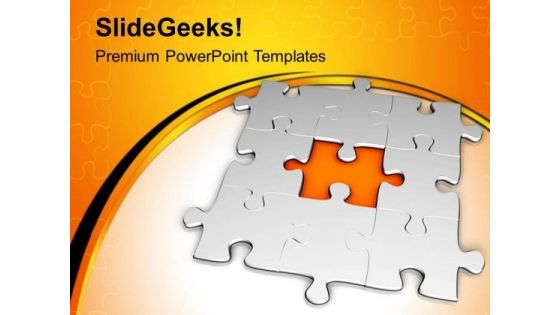 3d Missing Jigsaw Puzzle Strategy PowerPoint Templates Ppt Backgrounds For Slides 0413