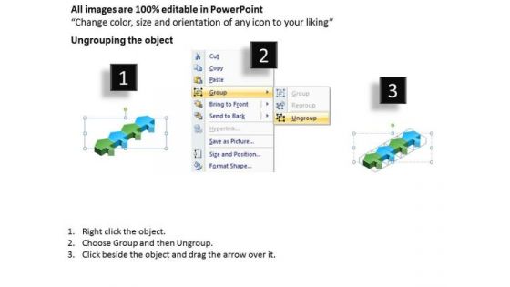 3d Parallel Arrow Process Flow 4 Stages Business Plan Guide PowerPoint Templates