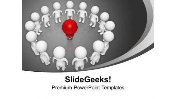 3d People Connected With An Idea PowerPoint Templates Ppt Backgrounds For Slides 0113