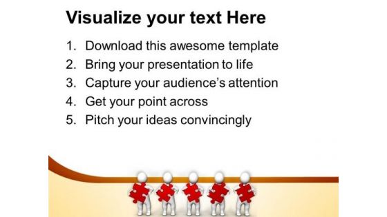 3d People With Puzzle Leadership PowerPoint Templates And PowerPoint Themes 1012