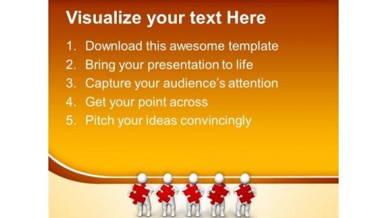 3d People With Puzzle Leadership PowerPoint Templates And PowerPoint Themes 1012