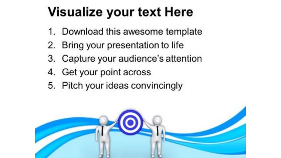 3d People With Target Teamwork Concept PowerPoint Templates Ppt Backgrounds For Slides 0713