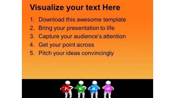 3d Persons Holding Puzzle Pieces Team PowerPoint Templates Ppt Backgrounds For Slides 0113